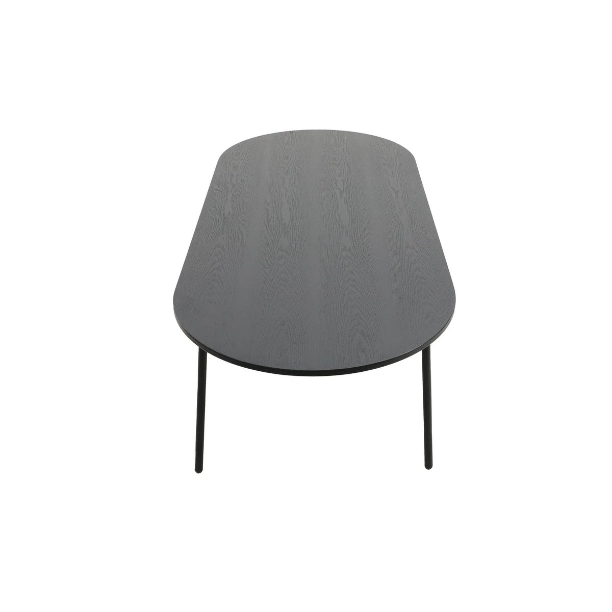 Tule Modern 83" Oval Dining Table with MDF Tabletop and Black Steel Legs - Elax Furniture