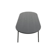 Tule Modern 83" Oval Dining Table with MDF Tabletop and Black Steel Legs - Elax Furniture