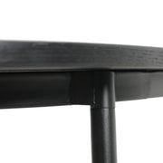 Tule Modern 83" Oval Dining Table with MDF Tabletop and Black Steel Legs - Elax Furniture