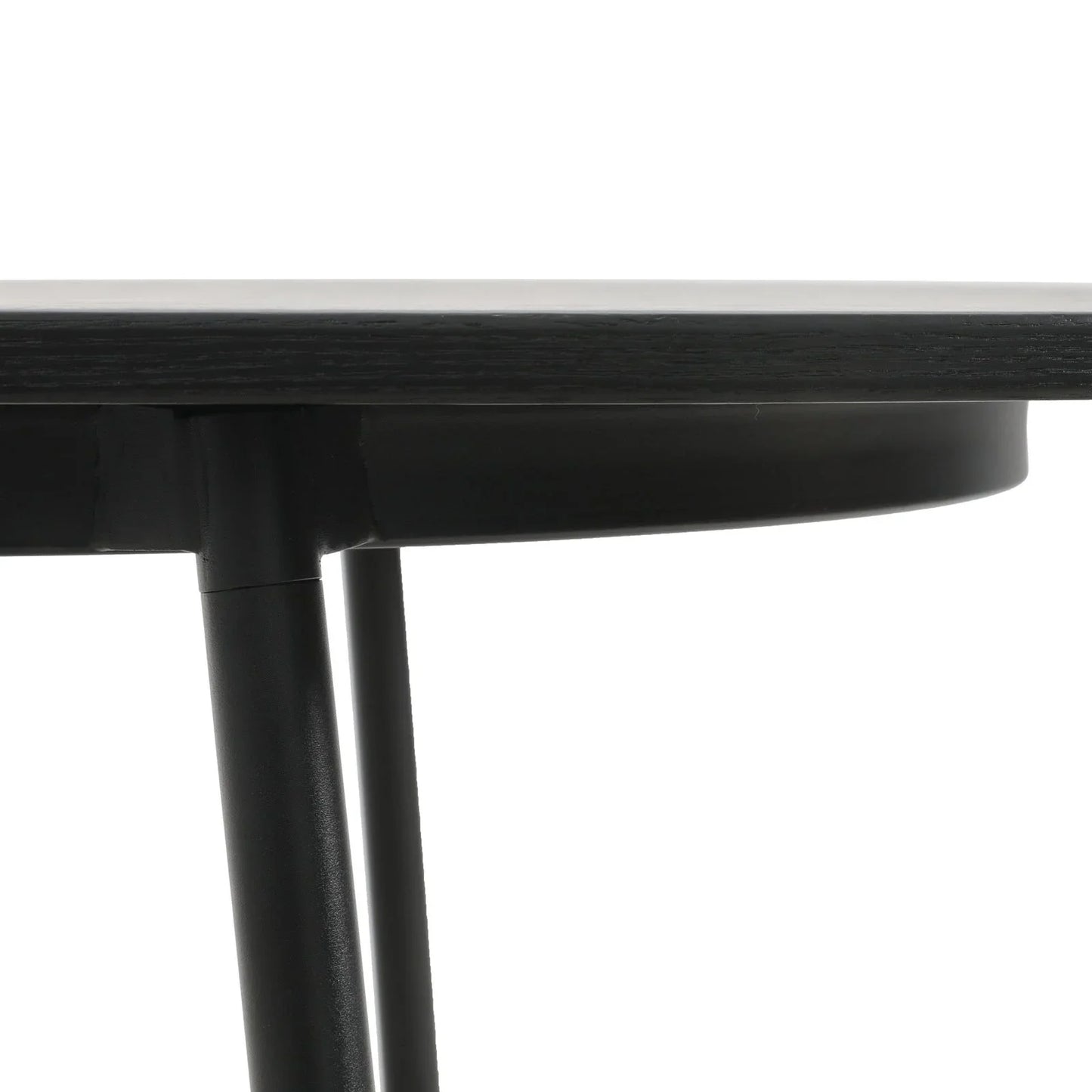 Tule Modern 83" Oval Dining Table with MDF Tabletop and Black Steel Legs - Elax Furniture