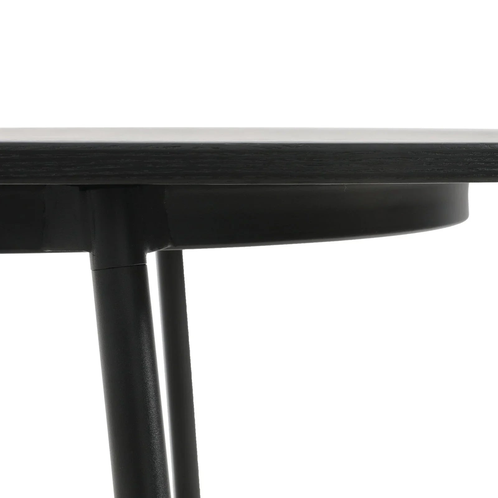 Tule Modern 83" Oval Dining Table with MDF Tabletop and Black Steel Legs - Elax Furniture