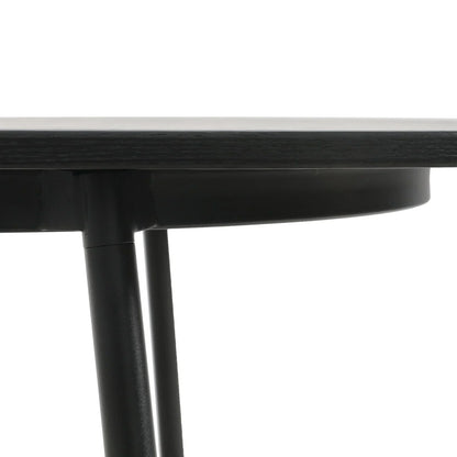 Tule Modern 83" Oval Dining Table with MDF Tabletop and Black Steel Legs - Elax Furniture