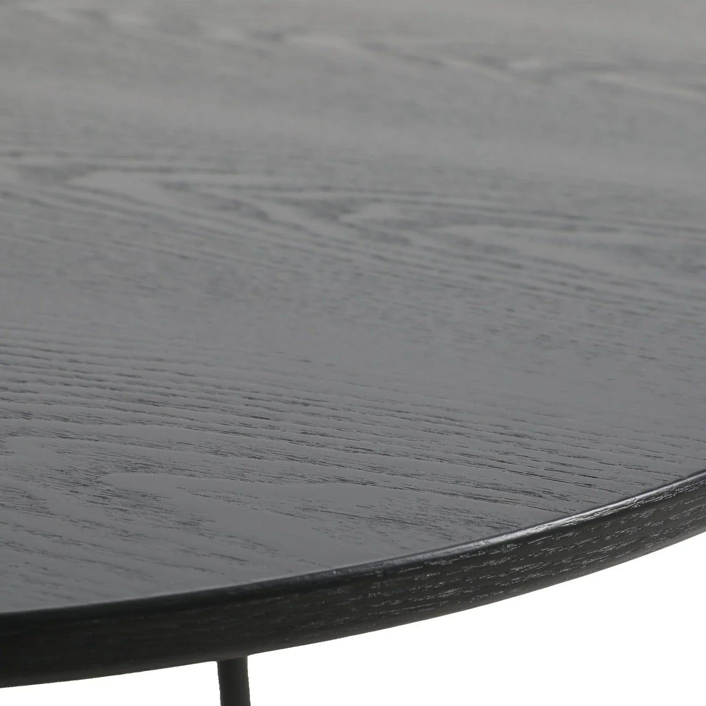 Tule Modern 83" Oval Dining Table with MDF Tabletop and Black Steel Legs - Elax Furniture