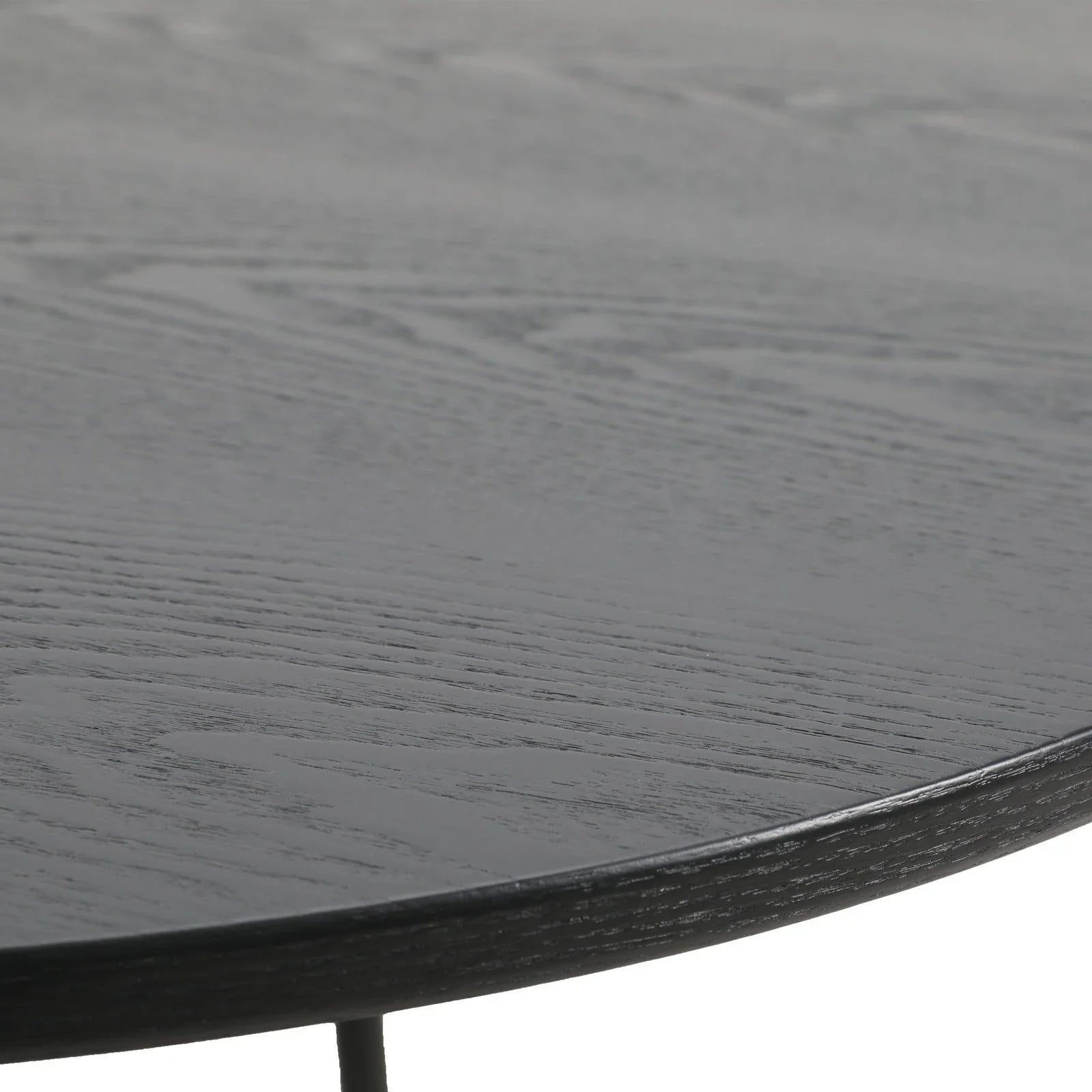 Tule Modern 83" Oval Dining Table with MDF Tabletop and Black Steel Legs - Elax Furniture
