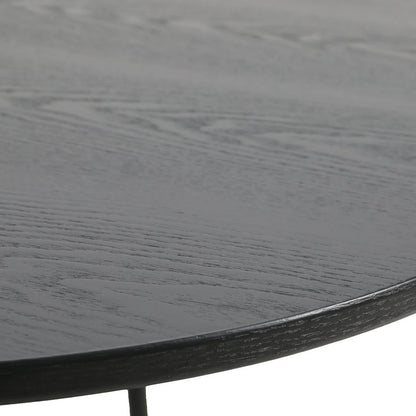 Tule Modern 83" Oval Dining Table with MDF Tabletop and Black Steel Legs - Elax Furniture
