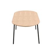 Tule Modern 83" Oval Dining Table with MDF Tabletop and Black Steel Legs - Elax Furniture