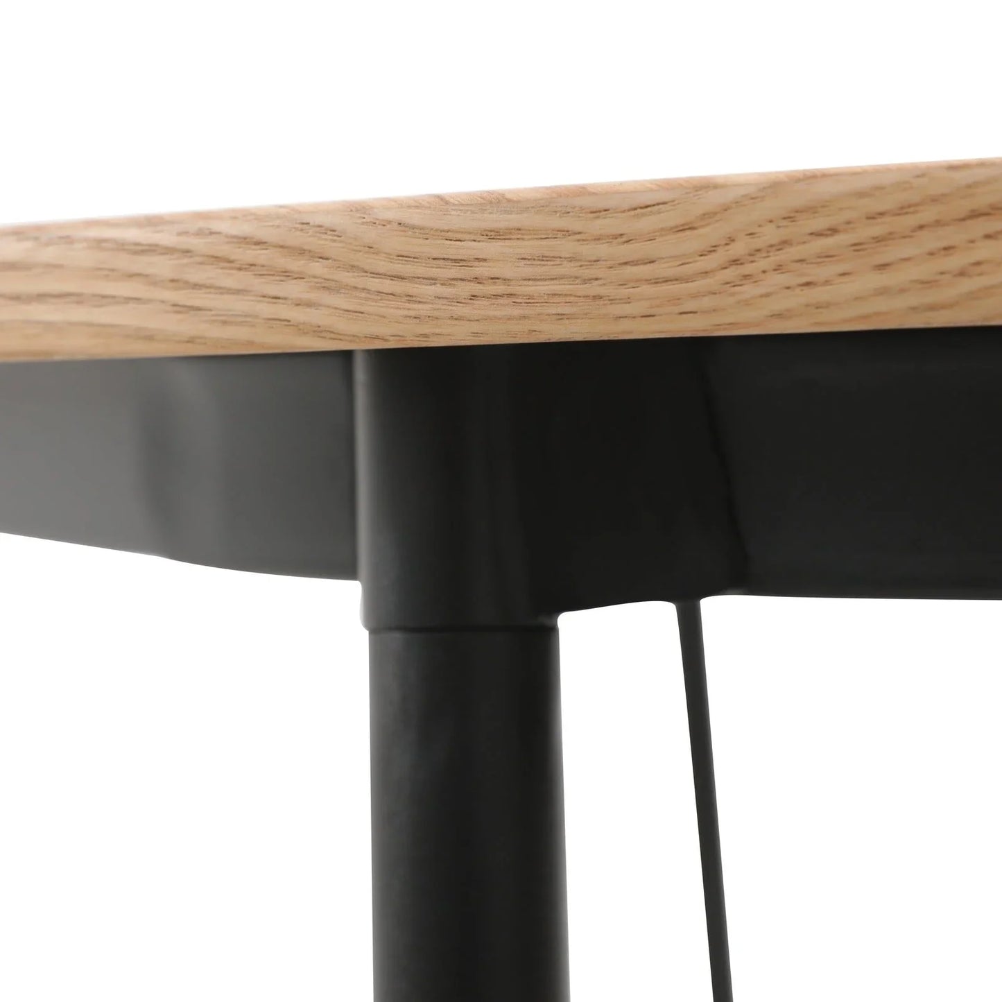 Tule Modern 83" Oval Dining Table with MDF Tabletop and Black Steel Legs - Elax Furniture