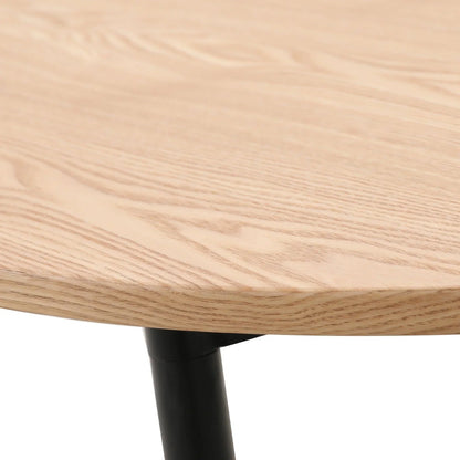 Tule Modern 83" Oval Dining Table with MDF Tabletop and Black Steel Legs - Elax Furniture