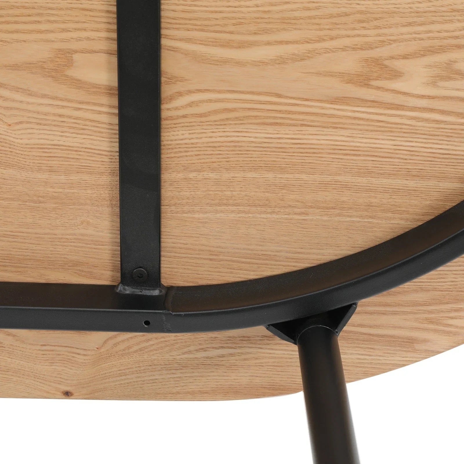 Tule Modern 83" Oval Dining Table with MDF Tabletop and Black Steel Legs - Elax Furniture