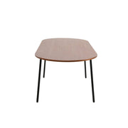 Tule Modern 83" Oval Dining Table with MDF Tabletop and Black Steel Legs - Elax Furniture