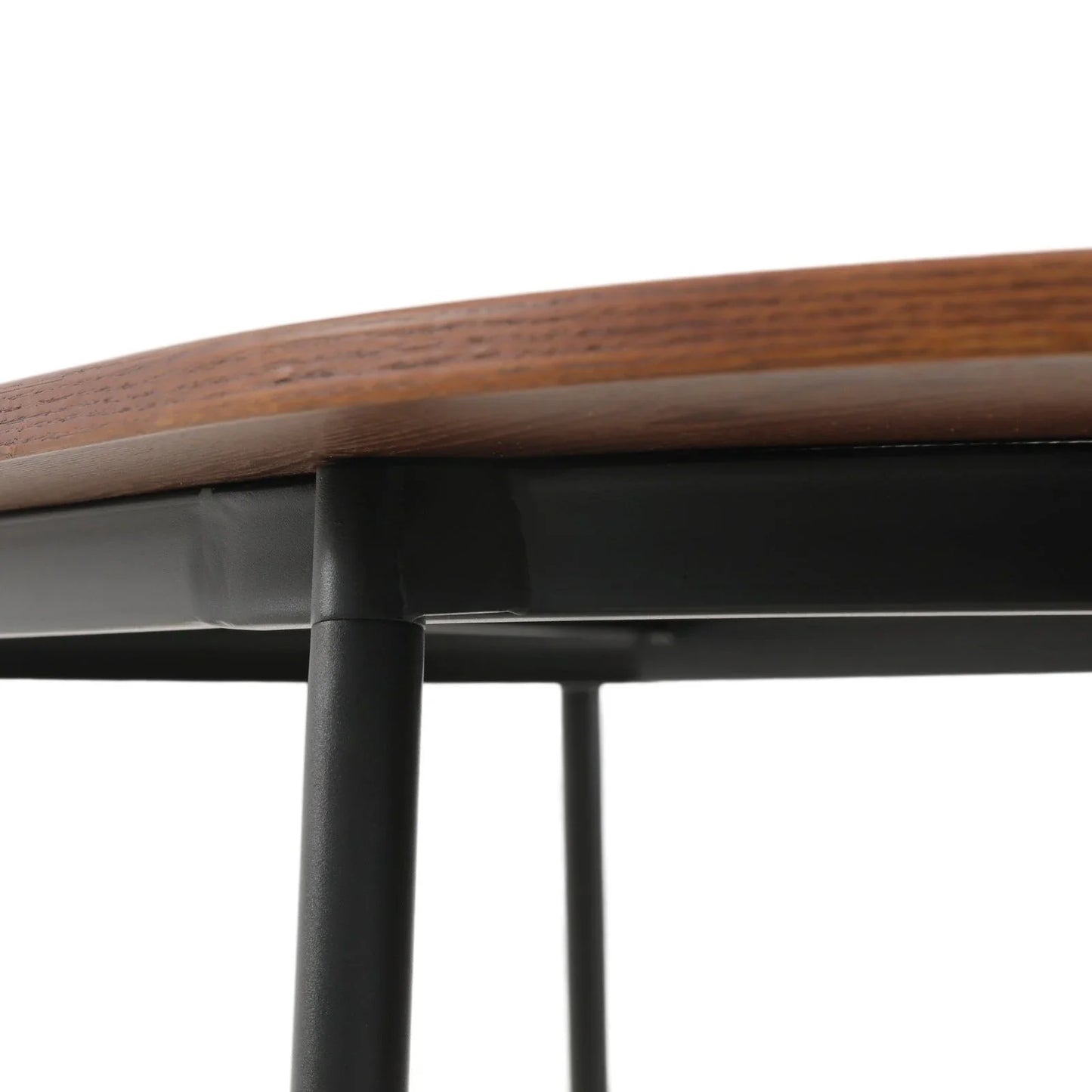 Tule Modern 83" Oval Dining Table with MDF Tabletop and Black Steel Legs - Elax Furniture