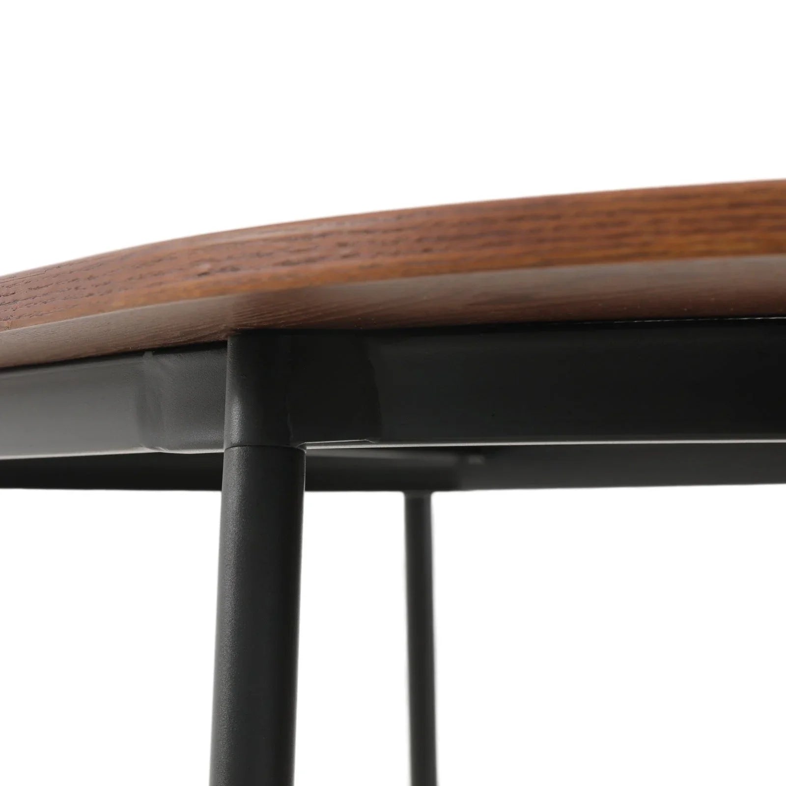 Tule Modern 83" Oval Dining Table with MDF Tabletop and Black Steel Legs - Elax Furniture