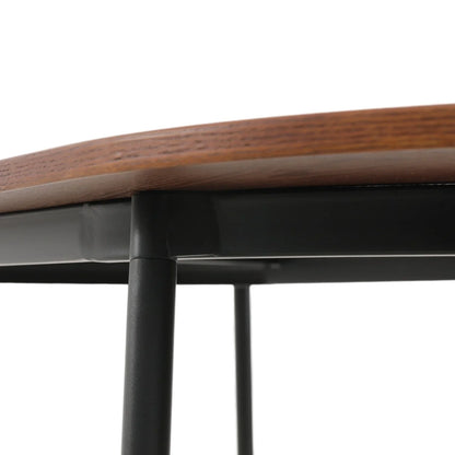 Tule Modern 83" Oval Dining Table with MDF Tabletop and Black Steel Legs - Elax Furniture