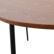 Tule Modern 83" Oval Dining Table with MDF Tabletop and Black Steel Legs - Elax Furniture