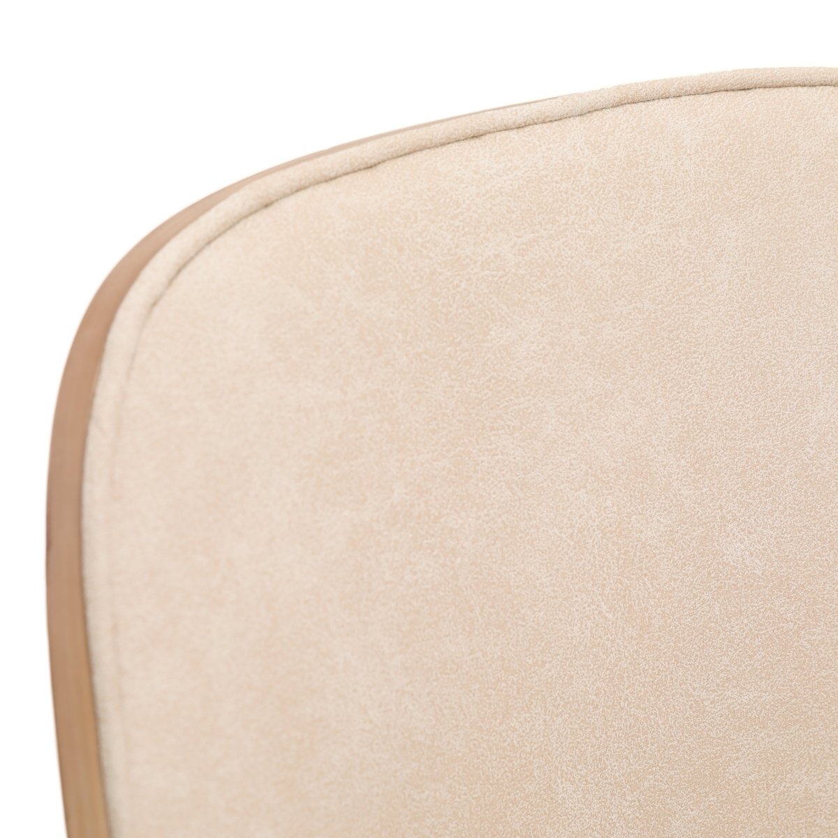Tule Dining Side Chair with Upholstered Seat and Powder-Coated Steel Frame White Walnut Light Brown Dining Chair Leisuremod