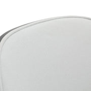 Tule Dining Side Chair with Upholstered Seat and Powder-Coated Steel Frame White Black Platinum Blue Dining Chair Leisuremod