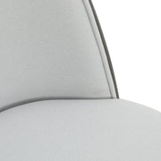 Tule Dining Side Chair with Upholstered Seat and Powder-Coated Steel Frame White Black Platinum Blue Dining Chair Leisuremod