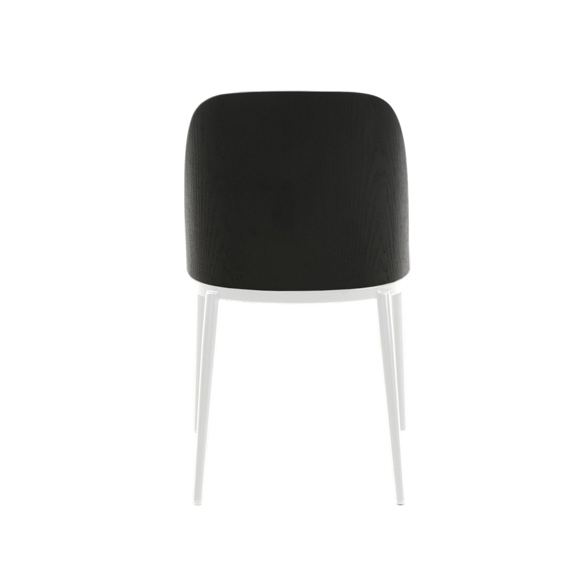 Tule Dining Side Chair with Upholstered Seat and Powder-Coated Steel Frame White Black Platinum Blue Dining Chair Leisuremod
