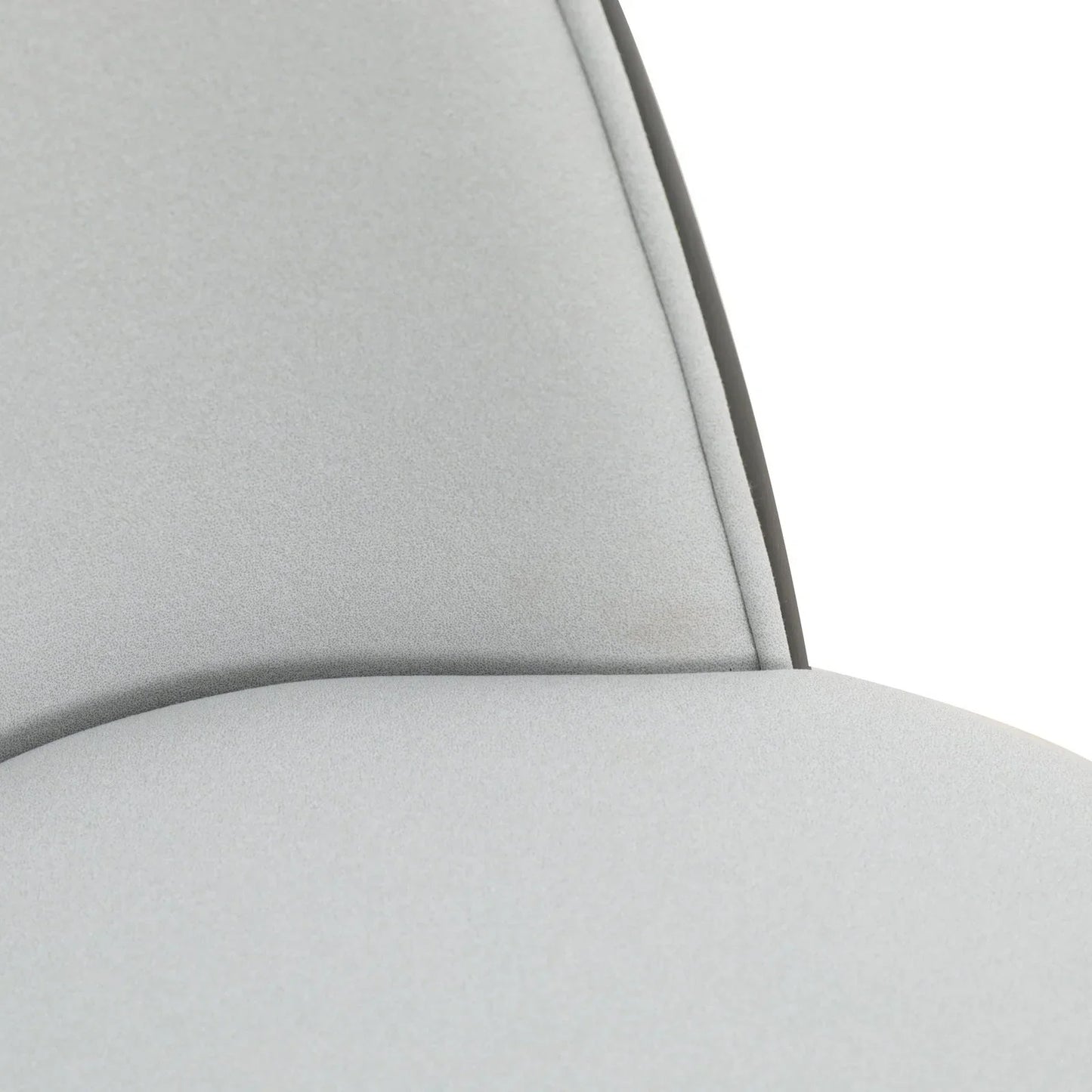 Tule Modern Dining Side Chair with Upholstered Seat and White Powder-Coated Steel Frame, Set of 2 - Elax Furniture