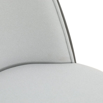 Tule Modern Dining Side Chair with Upholstered Seat and White Powder-Coated Steel Frame, Set of 2 - Elax Furniture