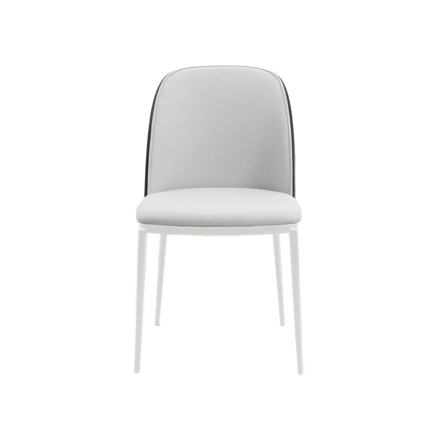 Tule Modern Dining Side Chair with Upholstered Seat and White Powder-Coated Steel Frame, Set of 4 - Elax Furniture