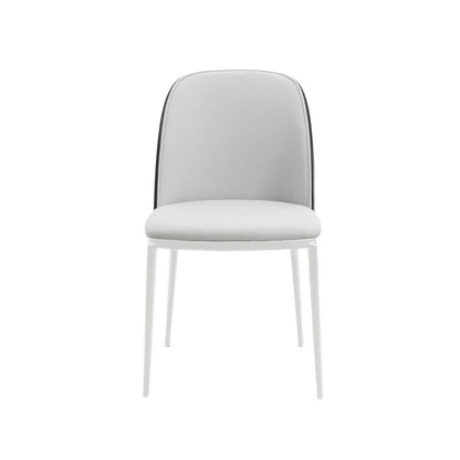 Tule Dining Side Chair with Upholstered Seat and Powder-Coated Steel Frame - Elax Furniture