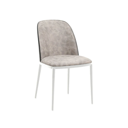 Tule Dining Side Chair with Upholstered Seat and Powder-Coated Steel Frame - Elax Furniture