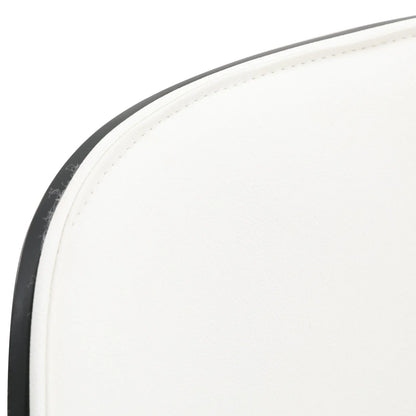 Tule Modern Dining Side Chair with Upholstered Seat and White Powder-Coated Steel Frame, Set of 2 - Elax Furniture