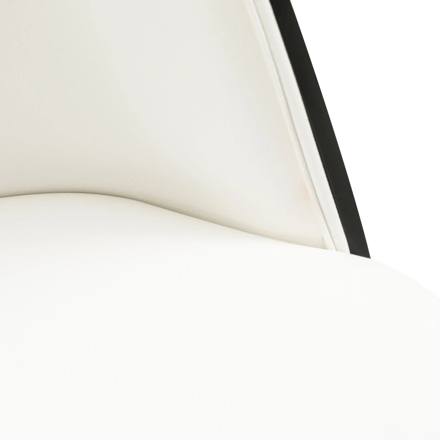 Tule Modern Dining Side Chair with Upholstered Seat and White Powder-Coated Steel Frame, Set of 4 - Elax Furniture