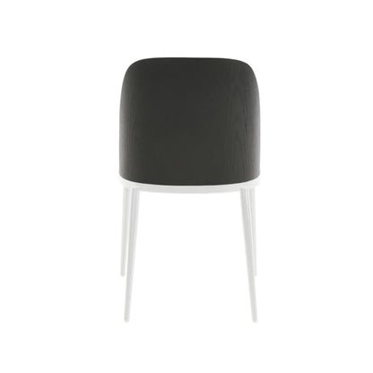 Tule Dining Side Chair with Upholstered Seat and Powder-Coated Steel Frame - Elax Furniture