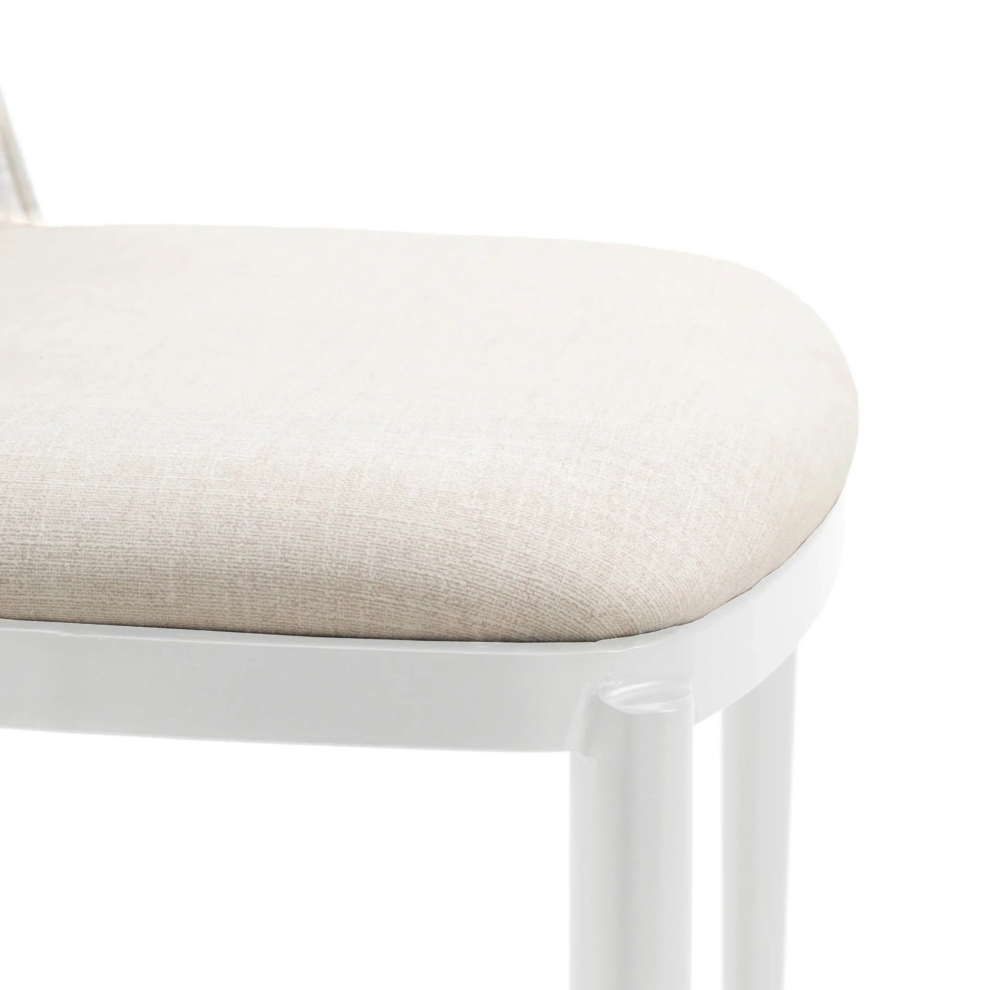 Tule Dining Side Chair with Upholstered Seat and Powder-Coated Steel Frame - Elax Furniture