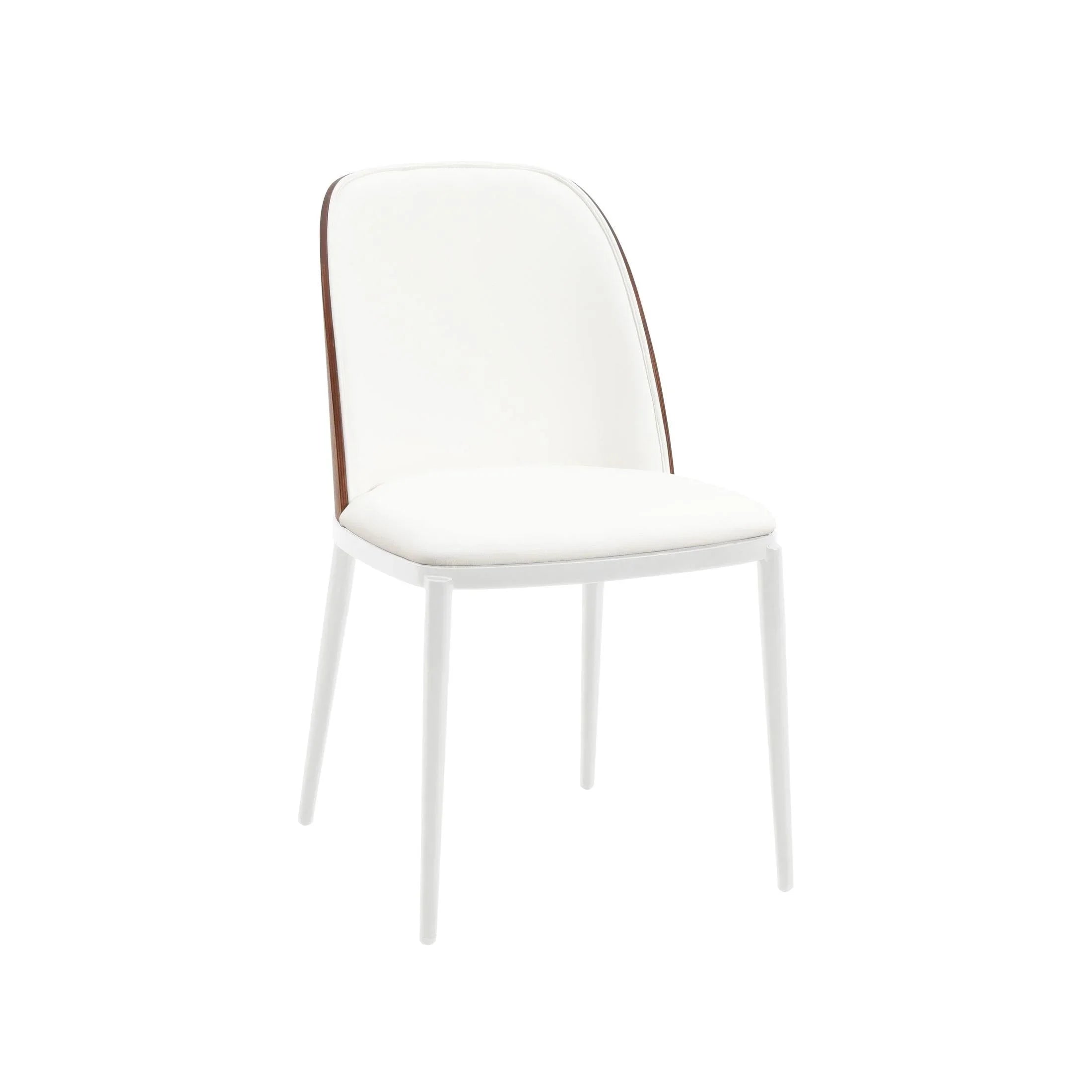 Tule Dining Side Chair with Upholstered Seat and Powder-Coated Steel Frame - Elax Furniture