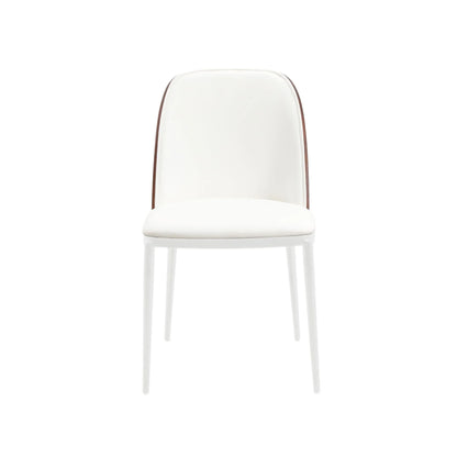 Tule Dining Side Chair with Upholstered Seat and Powder-Coated Steel Frame - Elax Furniture