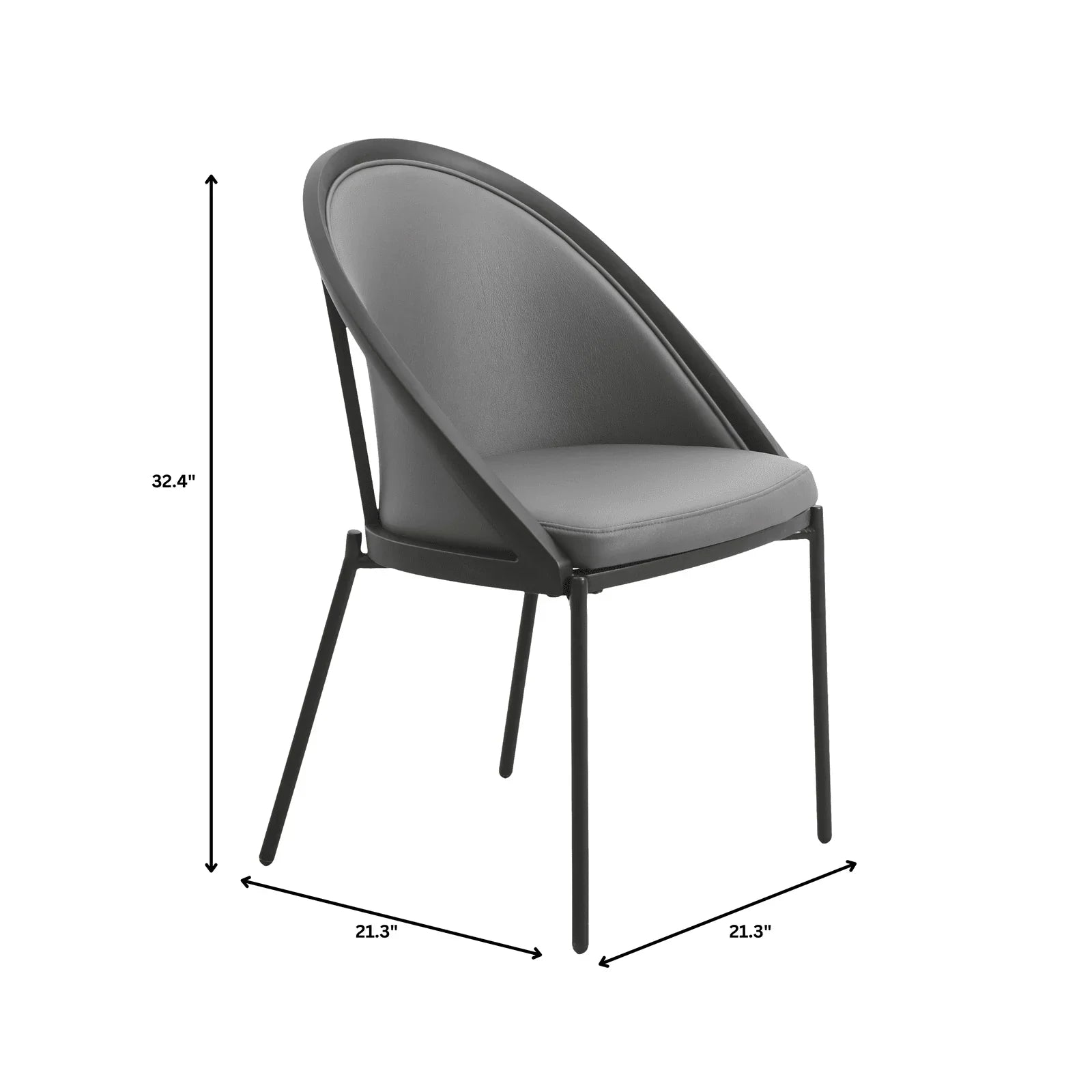 Urbane Dining Chair with Vinyl Fabric Seat and Wicker/Vinyl Backrest in Black Stainless Steel - Elax Furniture