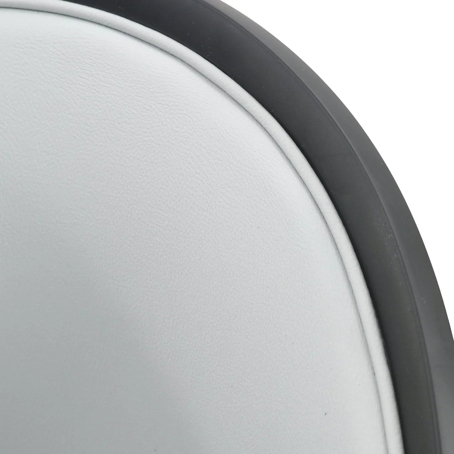 Urbane Dining Chair with Vinyl Fabric Seat and Wicker/Vinyl Backrest in Black Stainless Steel - Elax Furniture