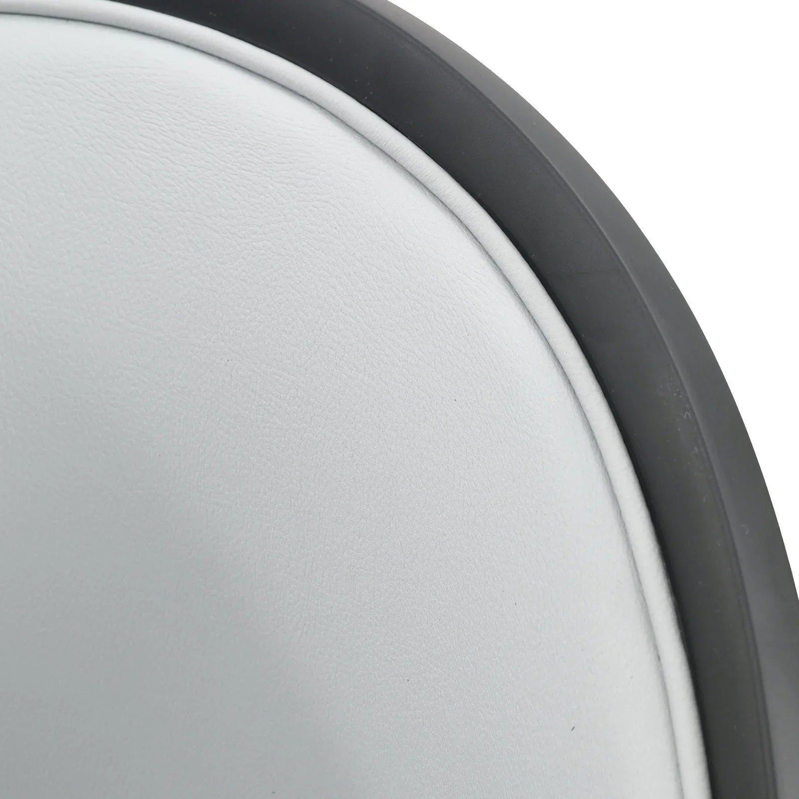 Urbane Dining Chair with Vinyl Fabric Seat and Wicker/Vinyl Backrest in Black Stainless Steel - Elax Furniture