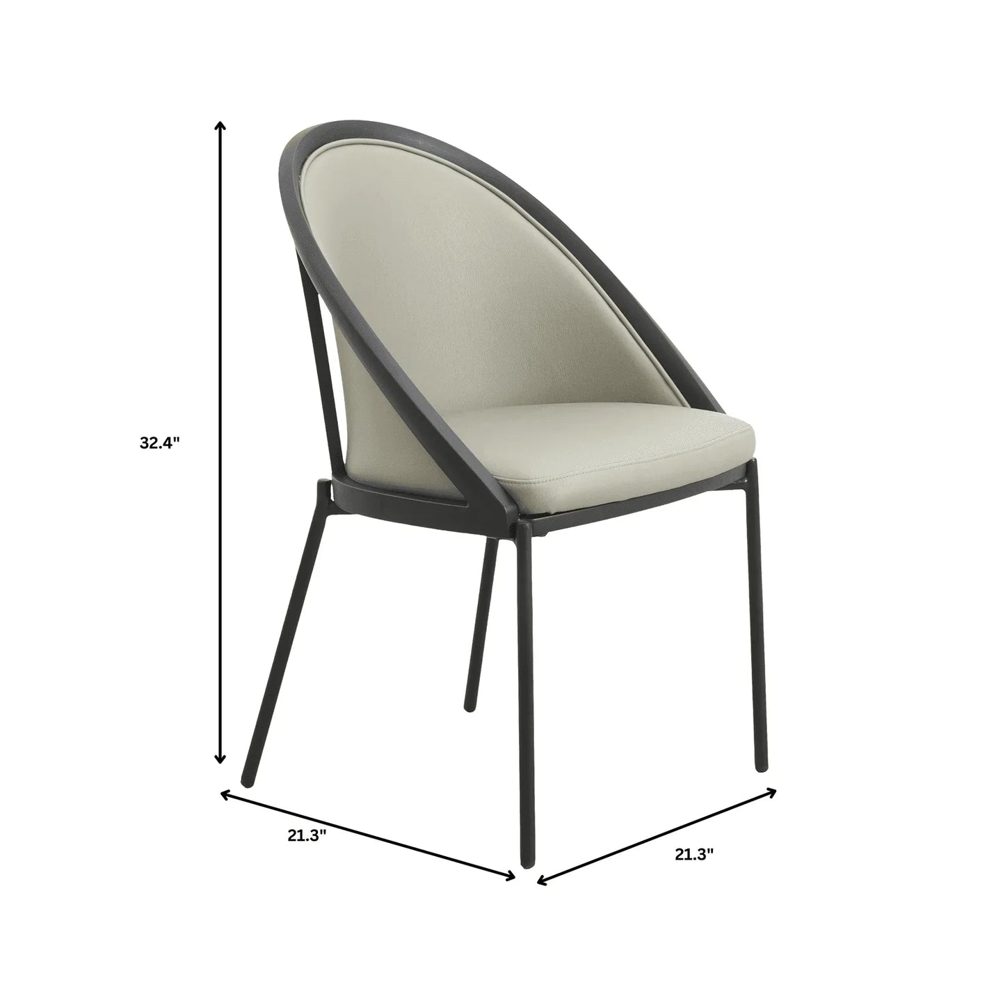 Urbane Dining Chair with Vinyl Fabric Seat and Wicker/Vinyl Backrest in Black Stainless Steel - Elax Furniture