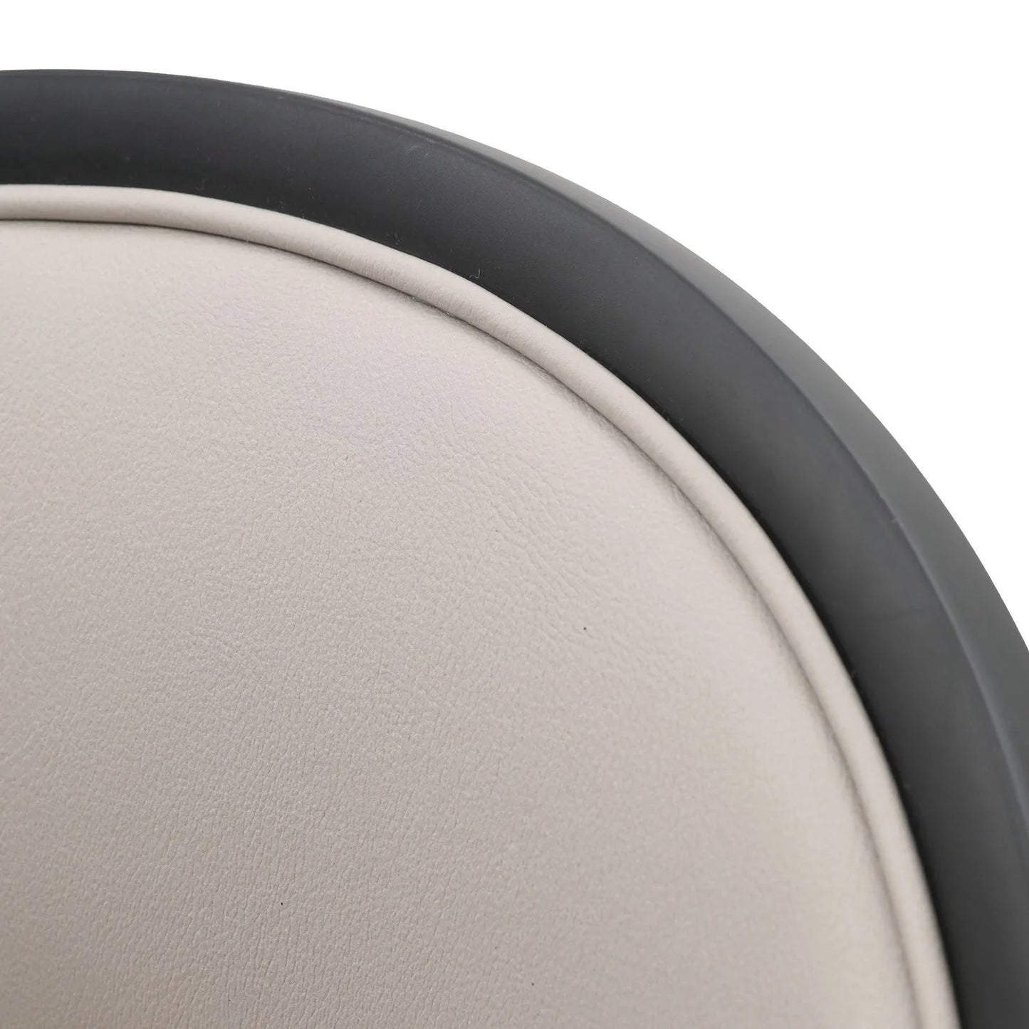 Urbane Dining Chair with Vinyl Fabric Seat and Wicker/Vinyl Backrest in Black Stainless Steel - Elax Furniture