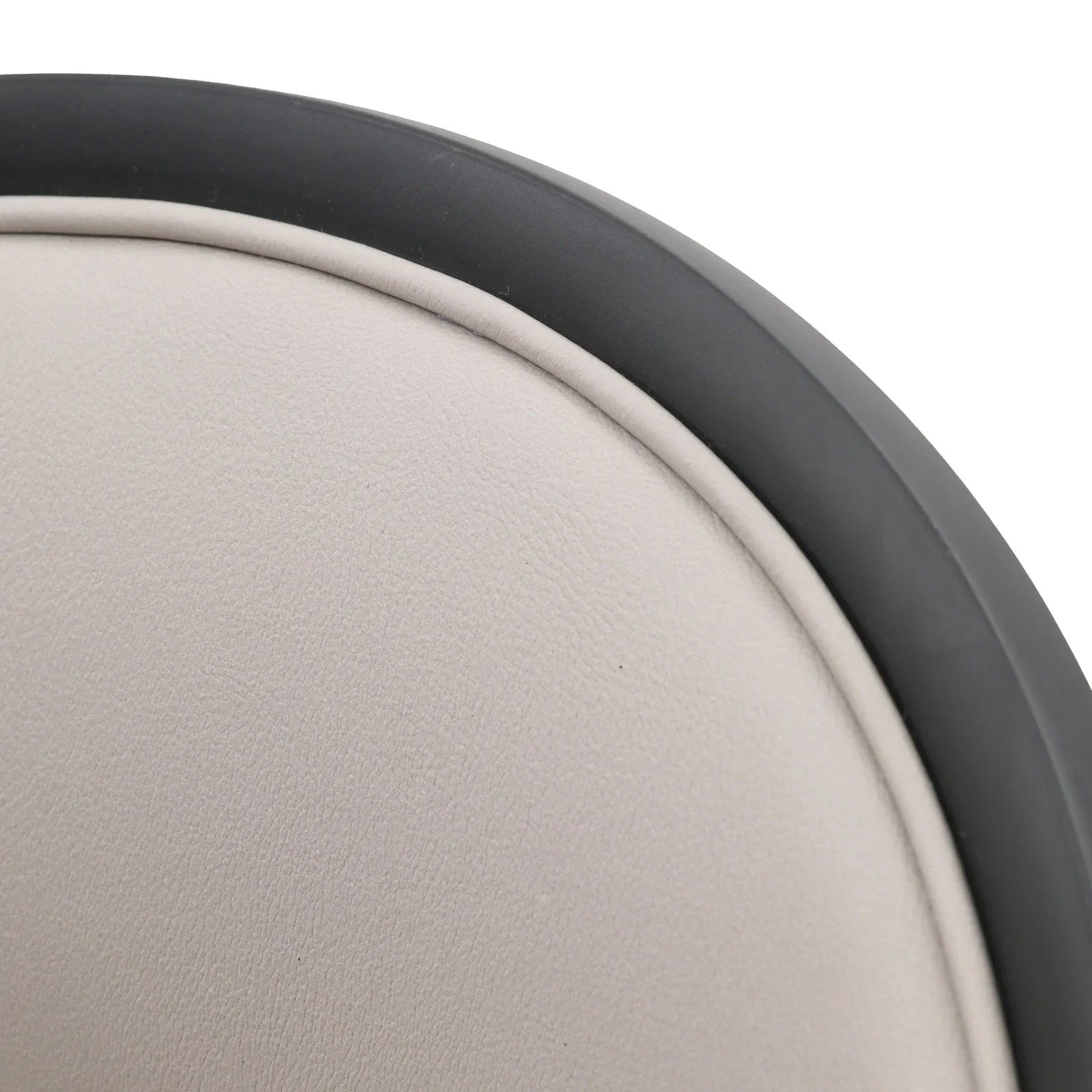 Urbane Dining Chair with Vinyl Fabric Seat and Wicker/Vinyl Backrest in Black Stainless Steel - Elax Furniture