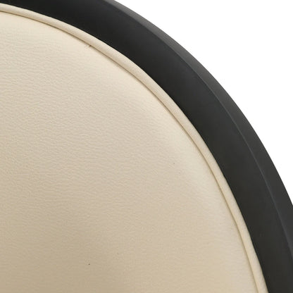 Urbane Dining Chair with Vinyl Fabric Seat and Wicker/Vinyl Backrest in Black Stainless Steel - Elax Furniture