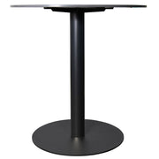 Vail Collection Dining Table Black Base With 27"/36" Round Black MDF Wood/Sintered Stone Top 27 Inches White Stone Dining Table Leisuremod