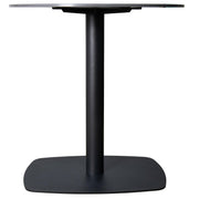 Vail Collection Dining Table Black Rectangle Base With 27"/36" Round Dark Brown MDF Wood/Sintered Stone Top 27 Inches Black Stone Dining Table Leisuremod