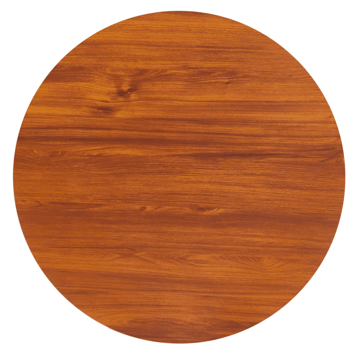 Vail Collection Dining Table Black Base With 27"/36" Round Black MDF Wood/Sintered Stone Top 36 Inches Light Wood Brown Wood Dining Table Leisuremod