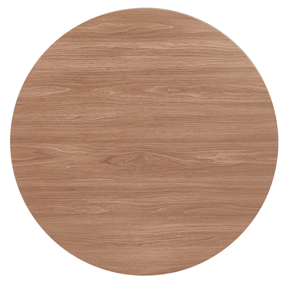 Vail Collection Dining Table Black Base With 27"/36" Round Black MDF Wood/Sintered Stone Top 36 Inches Light Wood Brown Wood Dining Table Leisuremod