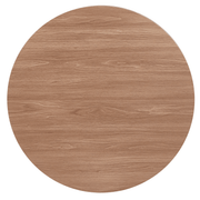 Vail Collection Dining Table Black Base With 27"/36" Round Black MDF Wood/Sintered Stone Top 36 Inches Light Wood Brown Wood Dining Table Leisuremod