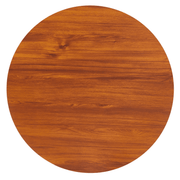 Vail Collection Dining Table Black/Gold Round Base With 27"/36" Round Sintered Stone and MDF Wood Top Wood 27 Inches Cognac Brown Dining Table Leisuremod