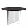 Valore Coffee Table with Round MDF Tabletop and Sturdy Acrylic Cross Base