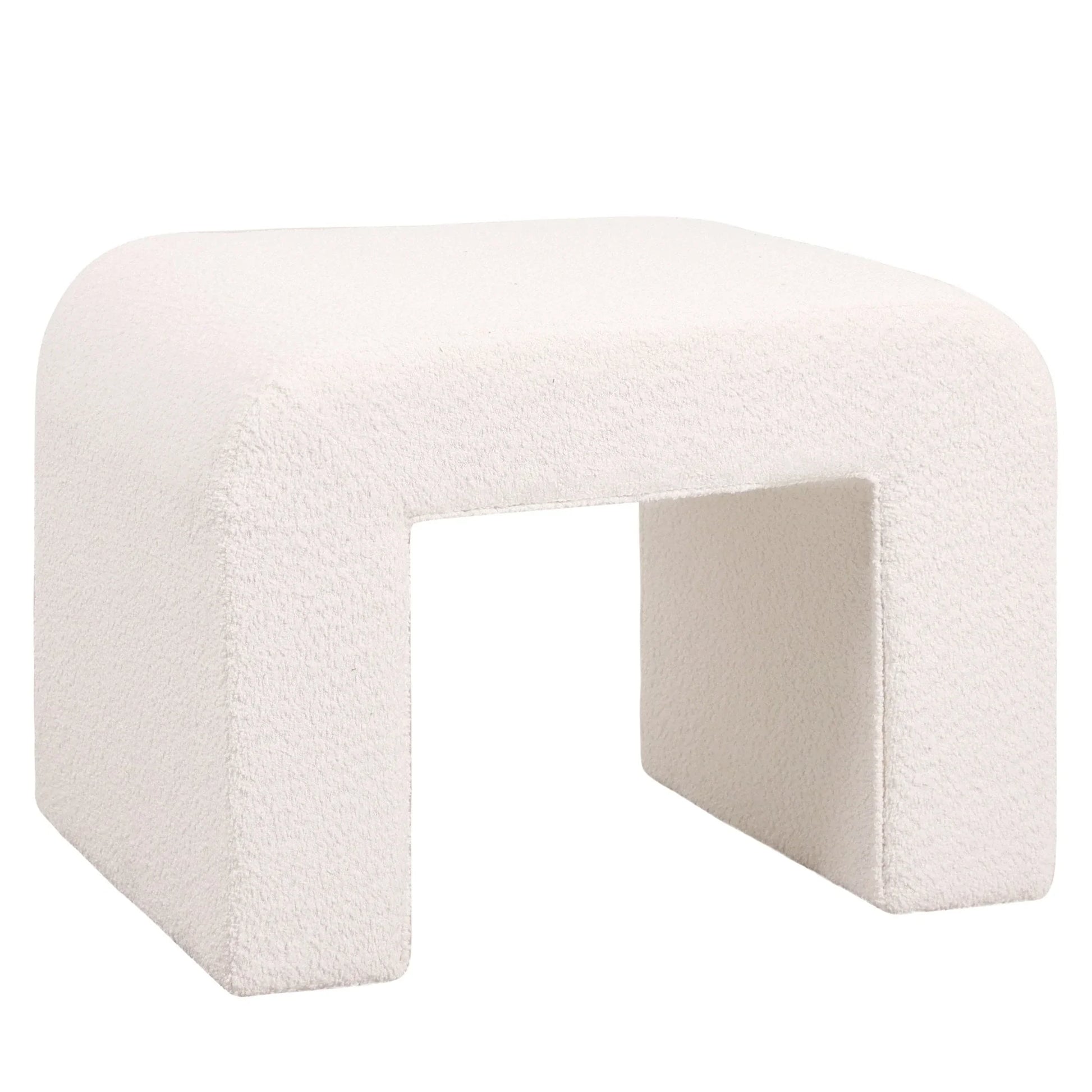 Vint Modern Bench Upholstered in Velvet Boucle With Padded Foam Seat - Elax Furniture