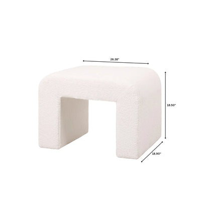 Vint Modern Bench Upholstered in Velvet Boucle With Padded Foam Seat - Elax Furniture