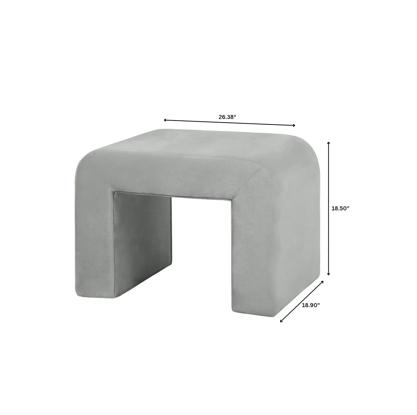 Vint Modern Bench Upholstered in Velvet Boucle With Padded Foam Seat - Elax Furniture